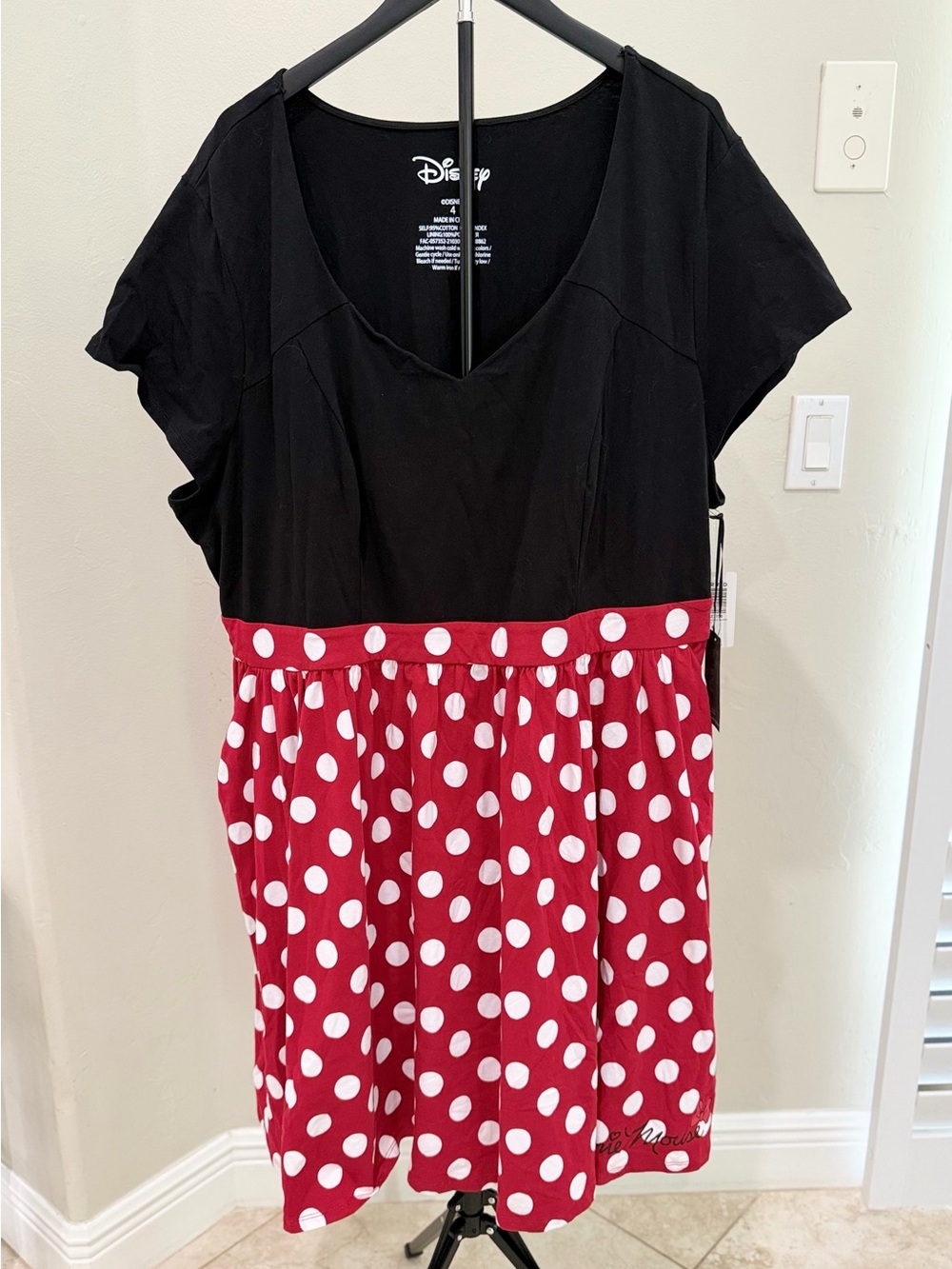 NWT Disney x Torrid Minnie Mouse Polka Dot Skater Dress Retro Rockabilly Pinup